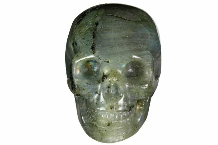 Realistic, Polished Labradorite Skull #116299